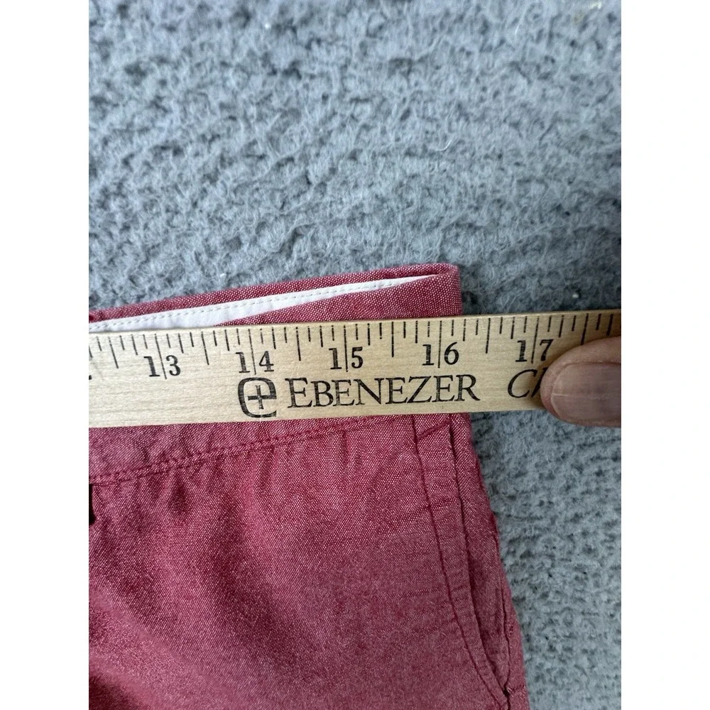 J.Crew Gramercy Shorts Mens 32 Red Chambray 8